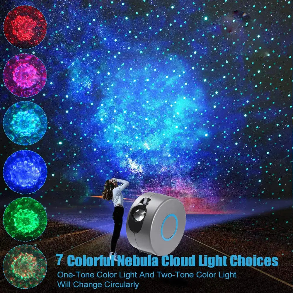 Dynamic Starry Sky Night Light Projector with 7 Color Options