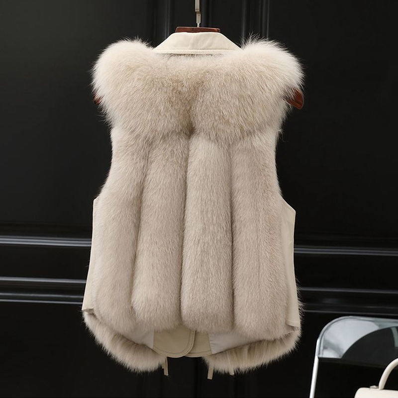 Elegant Patchwork Faux Fur Vest - Autumn/Winter - LauBelle Brand