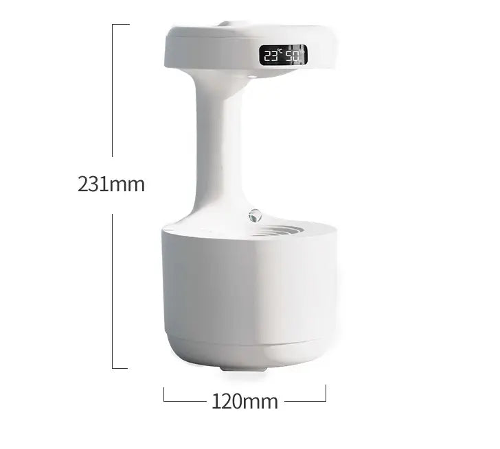 Bedroom Humidifier with Anti Gravity Water Droplets and Ultrasonic Atomization