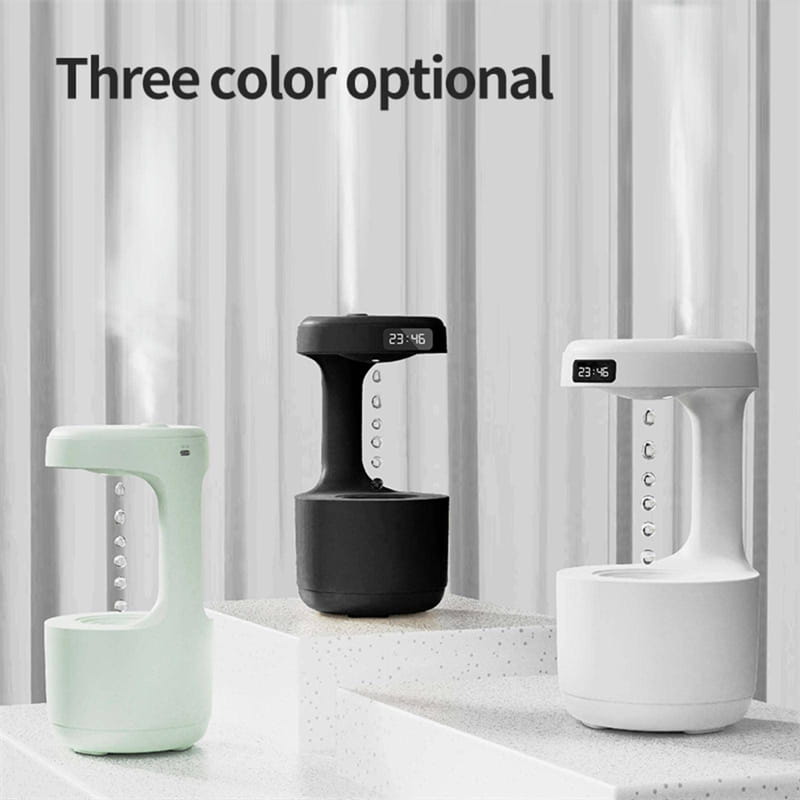 Bedroom Humidifier with Anti Gravity Water Droplets and Ultrasonic Atomization