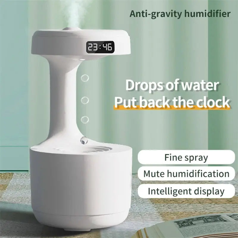 Bedroom Humidifier with Anti Gravity Water Droplets and Ultrasonic Atomization