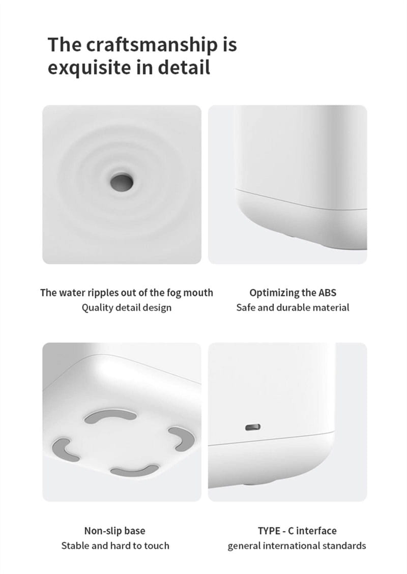 Bedroom Humidifier with Anti Gravity Water Droplets and Ultrasonic Atomization