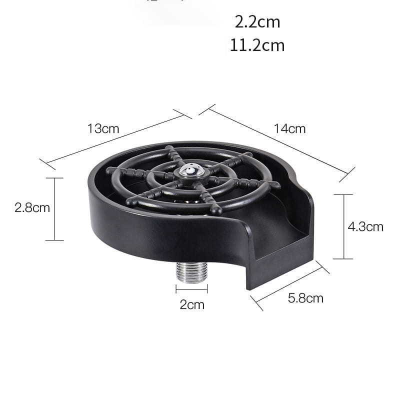Stainless Steel One Hand Cup Rinser with High Pressure Nozzle