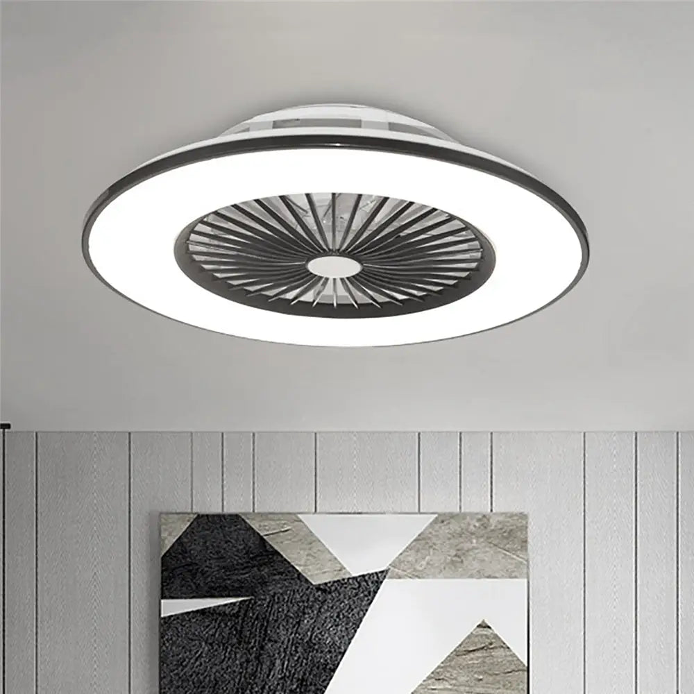 Black 36W Ceiling Fan Light with Remote Control and Dimmable LED
