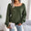 Buttoned Bliss: Square Neck Knit Winter Sweater - LauBelle Brand