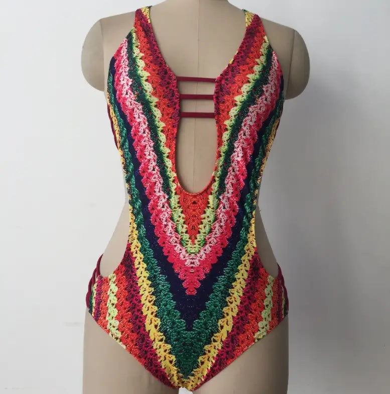 Printed Bikini Women’s One Piece Swimsuit