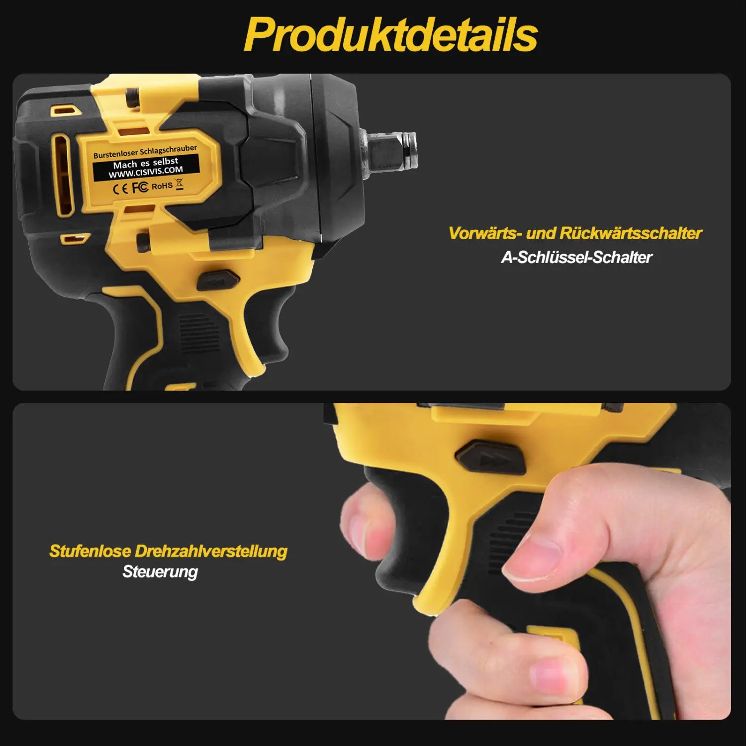 500N Original Pin Impact Wrench Bare Machine for Professional