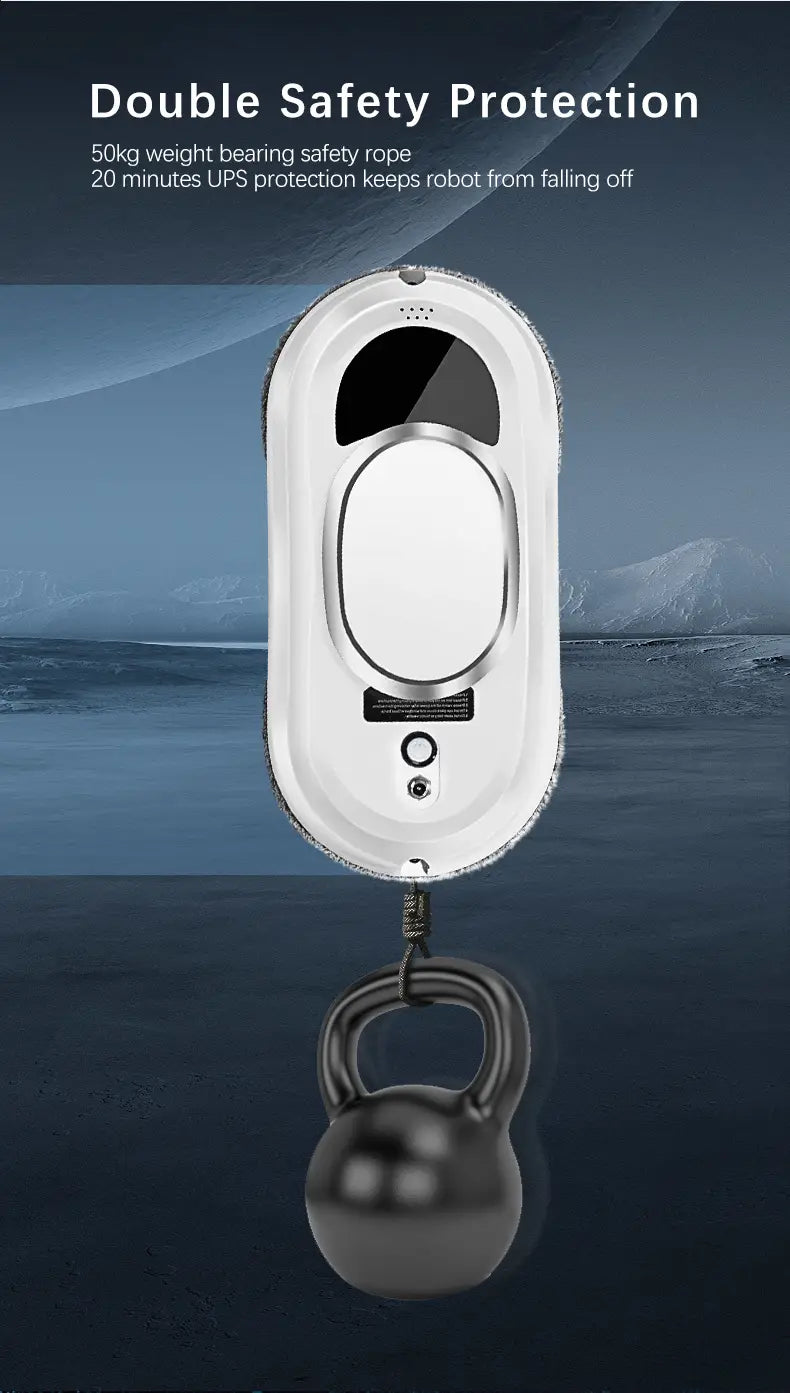 Window Cleaner Robot with 5600Pa Suction for Glass and Tiles