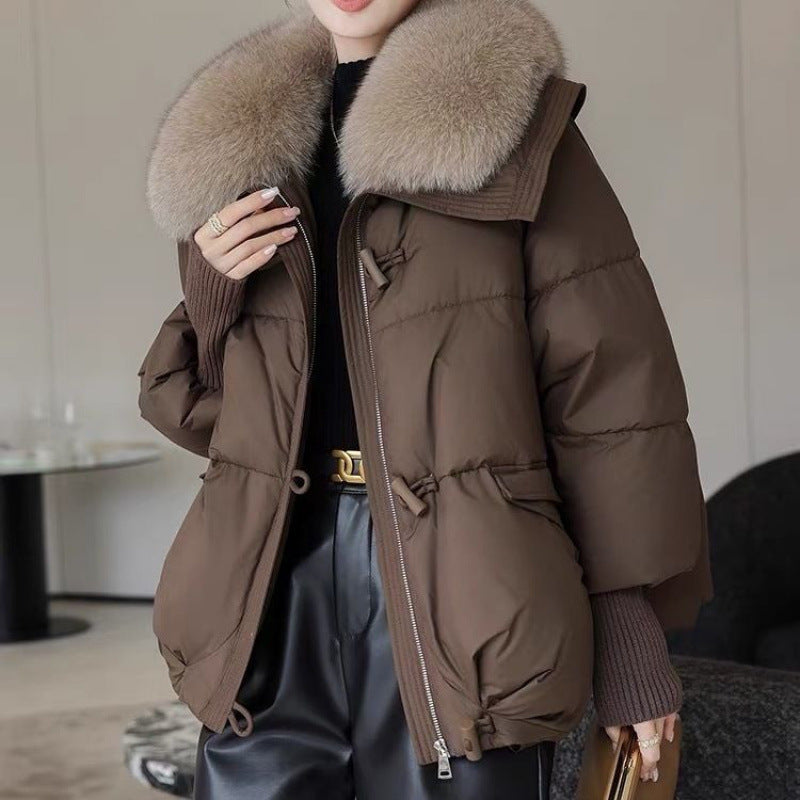 CozyFluff Women's Short Fur Collar Jacket - LauBelle Brand