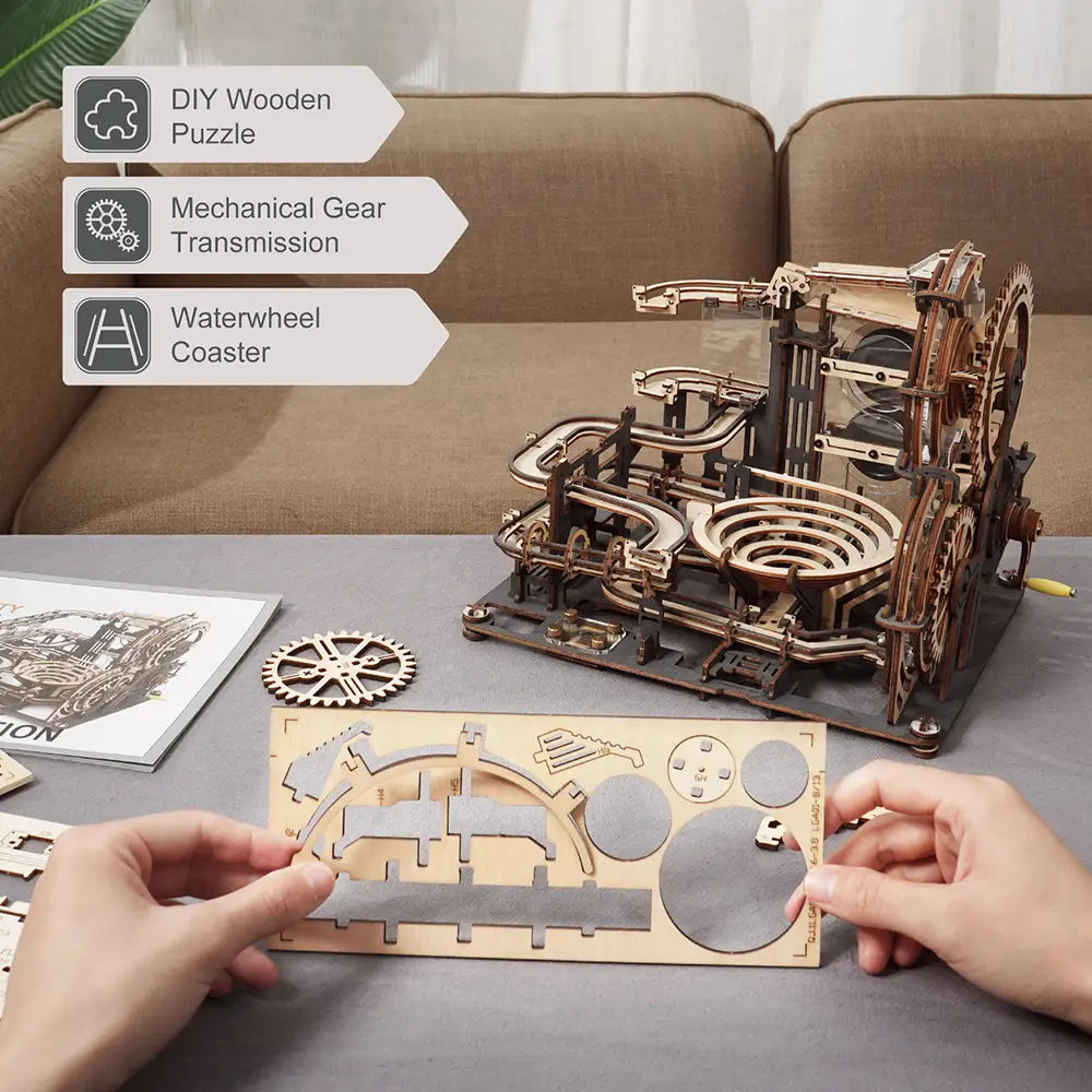 Plywood Model Kit with English Instructions and Accessories Without Wax