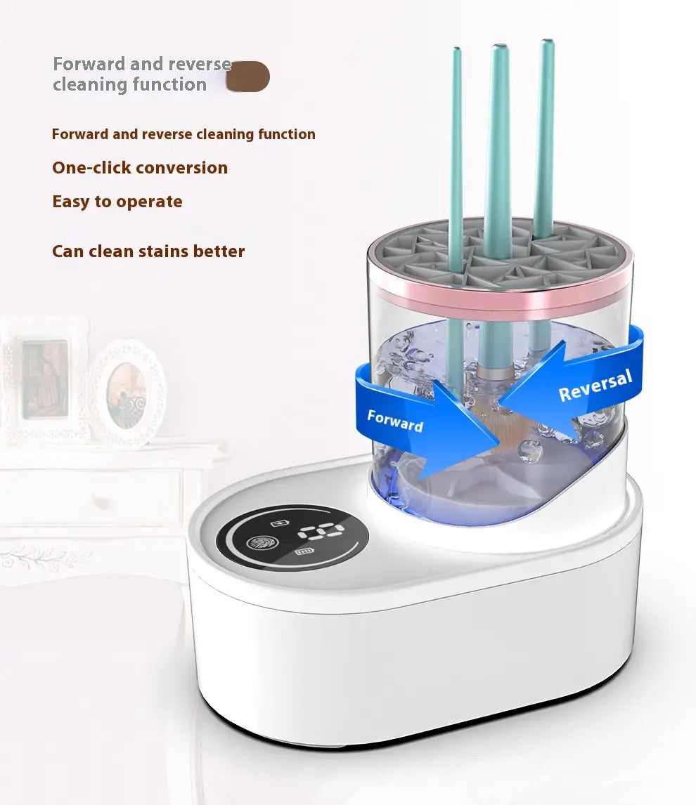 Makeup Brush Cleaning Station with Drying and Disinfecting Chamber