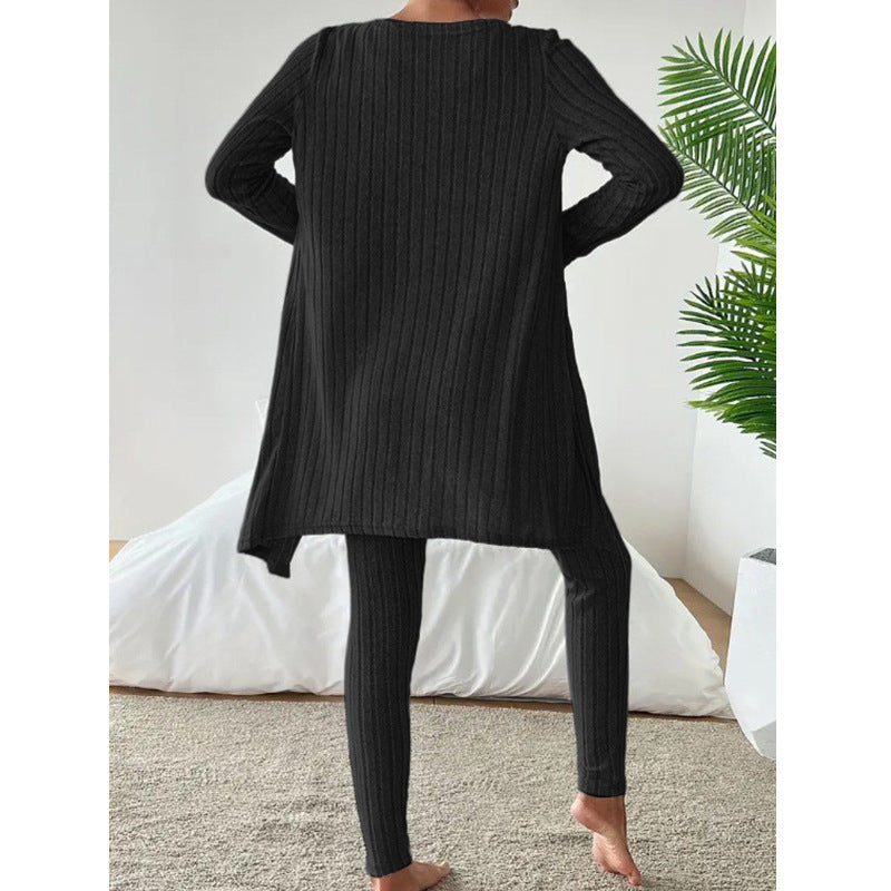 Sunken Stripe Chic 3-Piece Women's Casual Set - LauBelle Brand