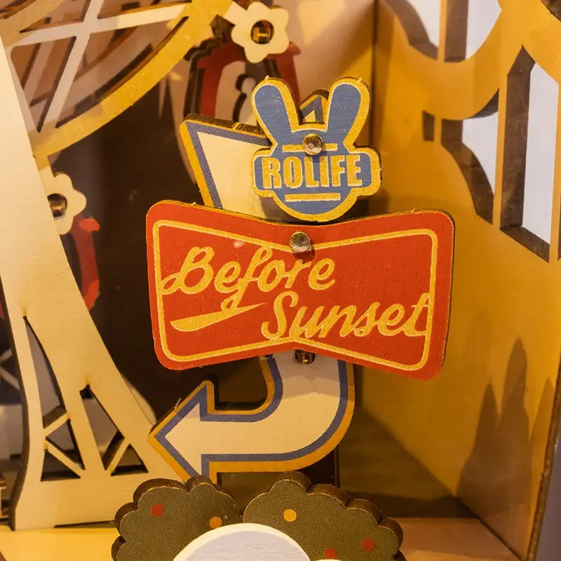 Leather and PET Case with Roller Coaster and Movable Circus Design