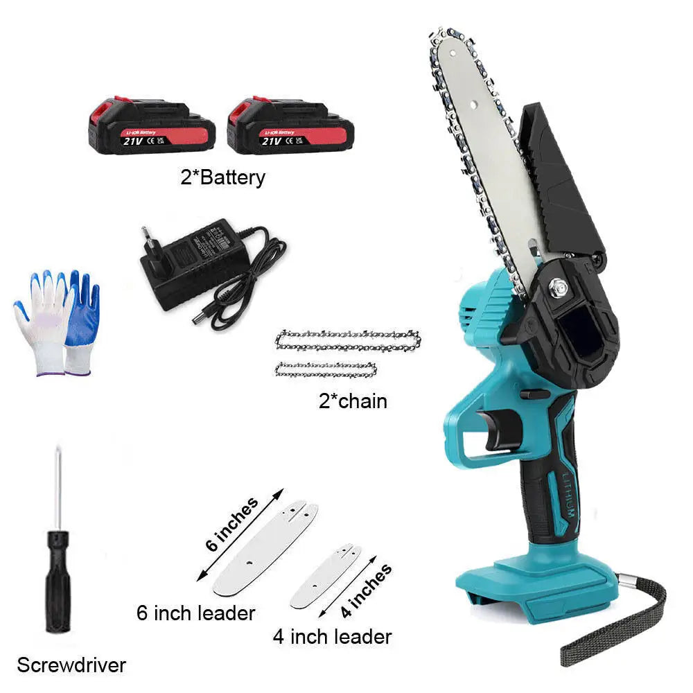 21V Mini Chain Saw Wireless Single Hand Saw for Wood Cutting 4 to 6 Inch W13213683 5