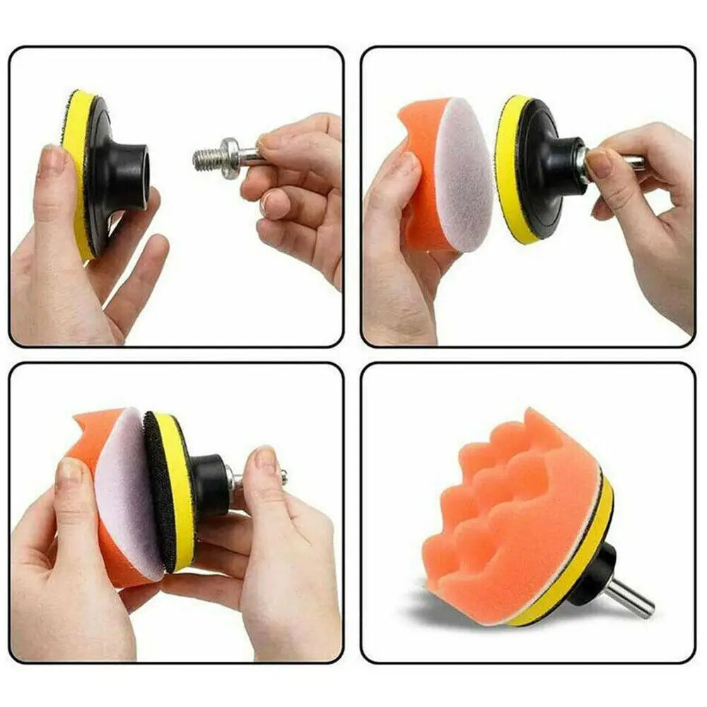 22 Piece Car Polishing Sponge and Pad Set 22pcs 5