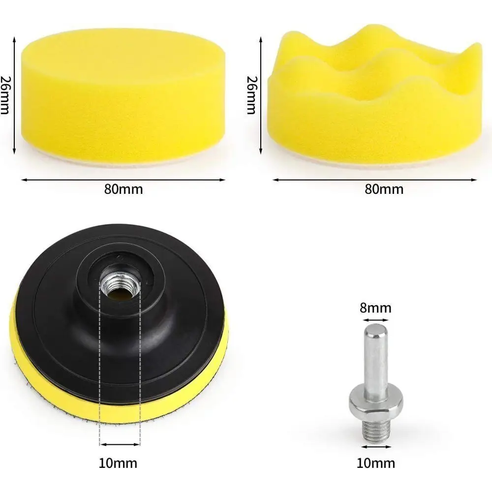 22 Piece Car Polishing Sponge and Pad Set 22pcs 5