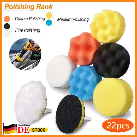 22 Piece Car Polishing Sponge and Pad Set 22pcs 5