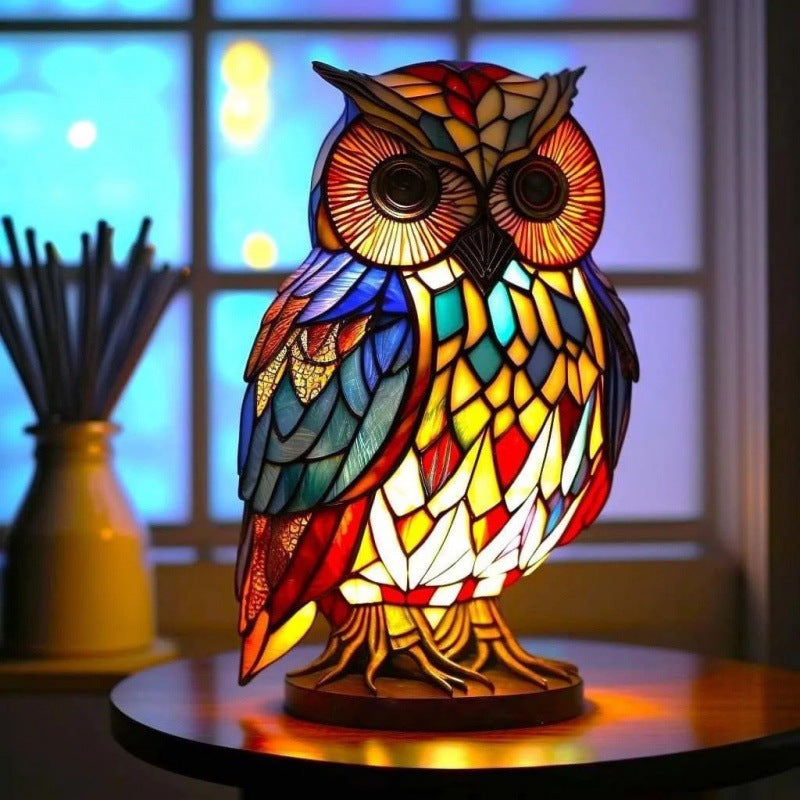 3D Colored Animal Light Desk Lamp Animal Series Decorative Night Light Animal Elephant Owl Cat Vintage Table Lamp Home Decoration - LauBelle