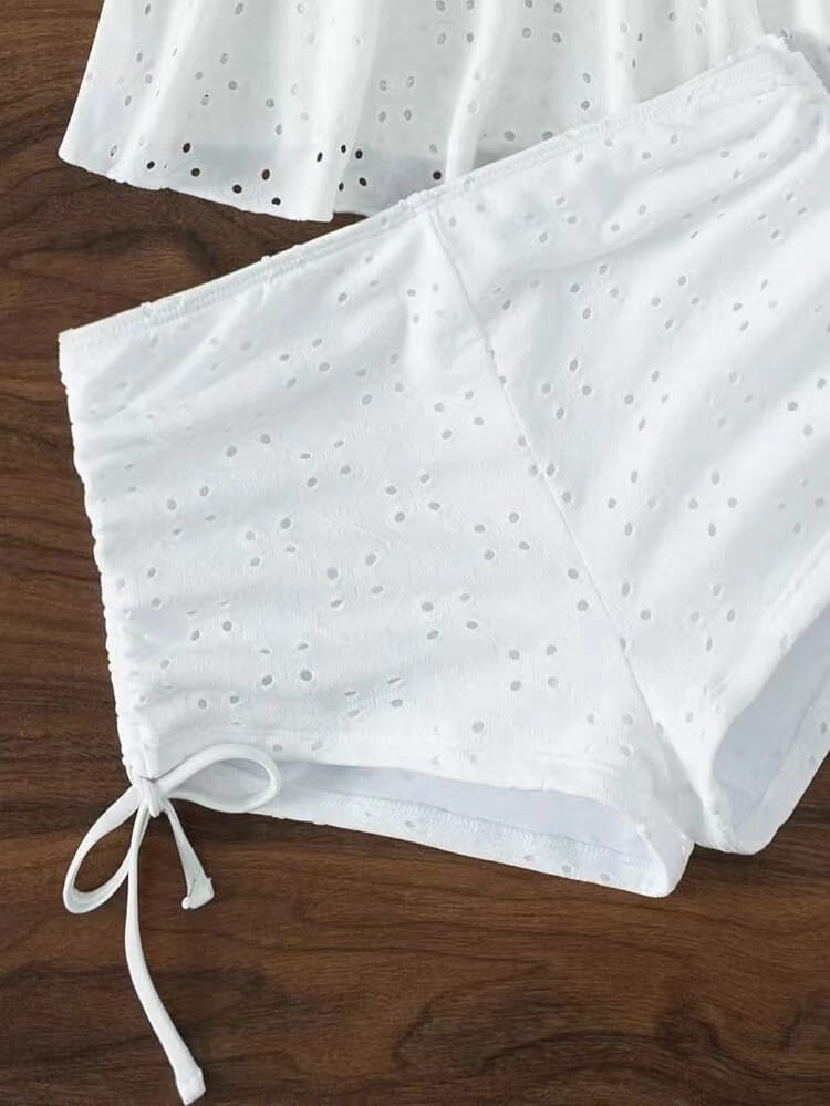 Swimsuit Hollow Shell Hard Bag Solid Color Women’s Bikini