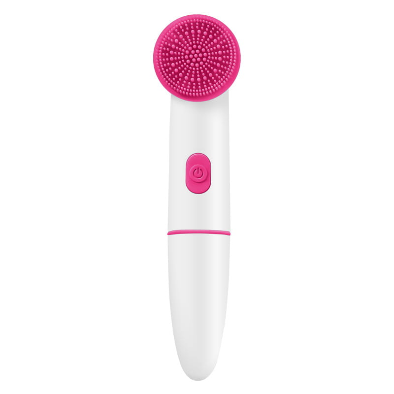 Silicone and PBT Waterproof Electric Cleaning Brush Pink Blue