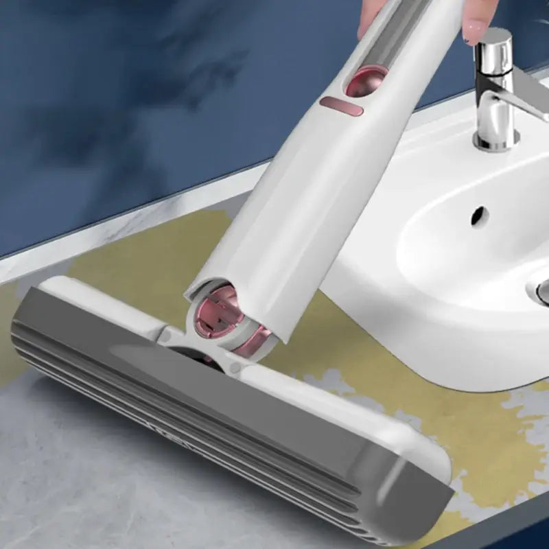 Compact Single Hand Grip Mop with Ring Push Pull Dehydration System