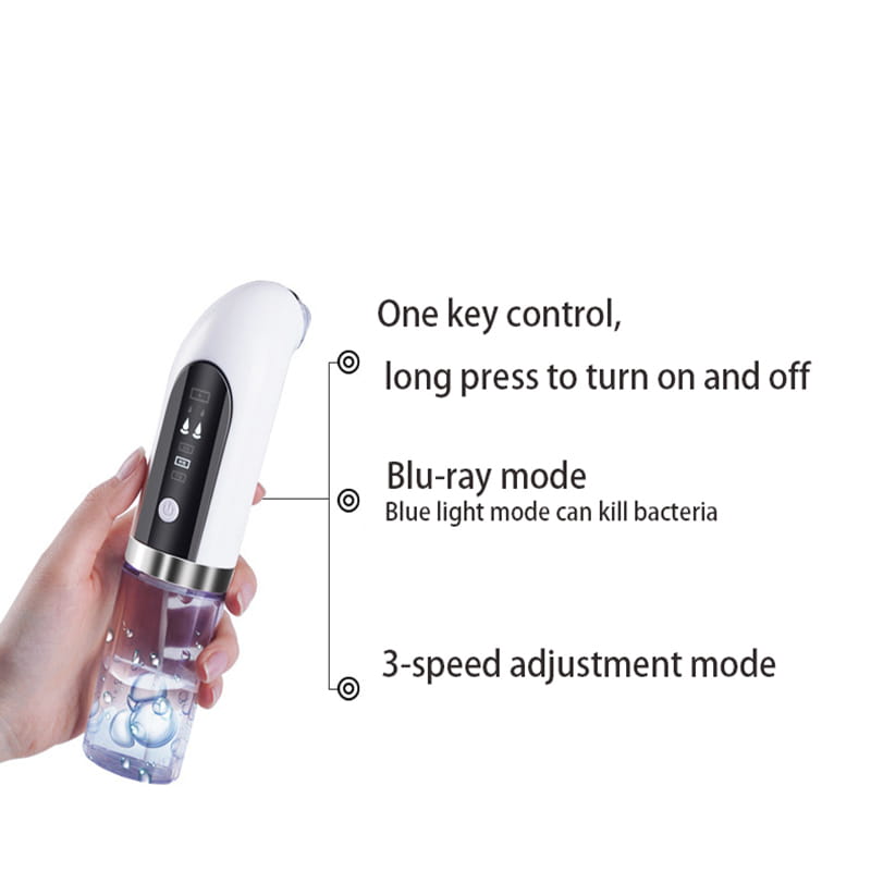 Pore Cleaner with Adjustable Suction and Three Replaceable Probes