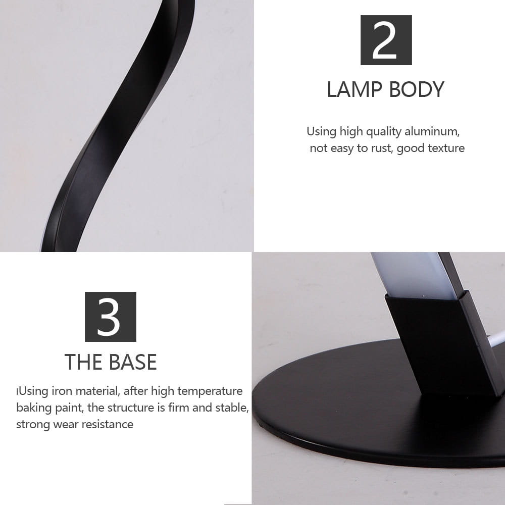 Adjustable LED Table Lamp with Multiple Lighting Modes and Aluminum Body