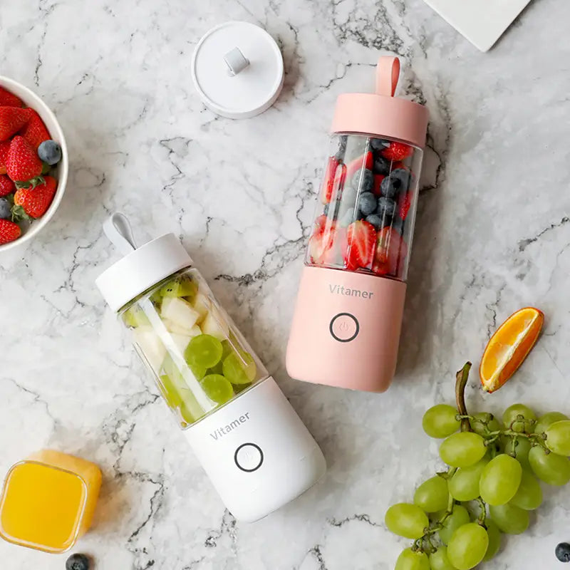 Portable Blender and Juicer Bottle with High Speed Motor