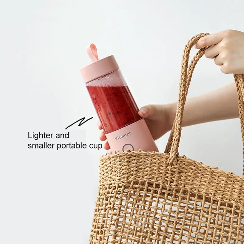Portable Blender and Juicer Bottle with High Speed Motor