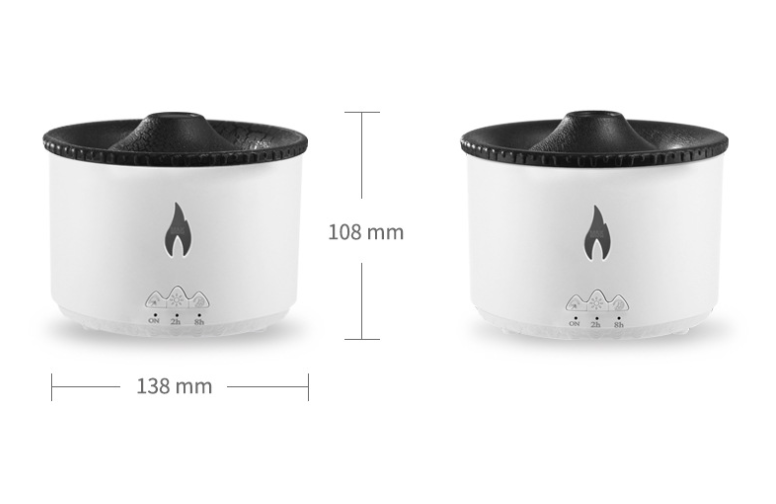 Aromatherapy Humidifier with Flame and Jellyfish Simulation Lighting