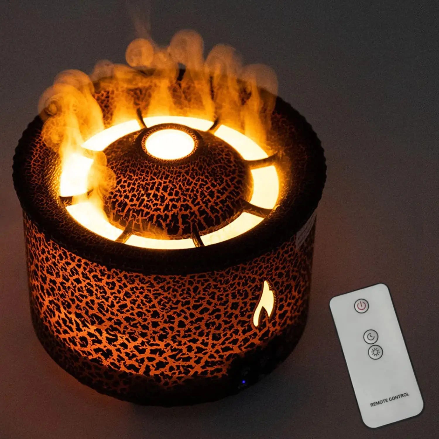 Aromatherapy Humidifier with Flame and Jellyfish Simulation Lighting