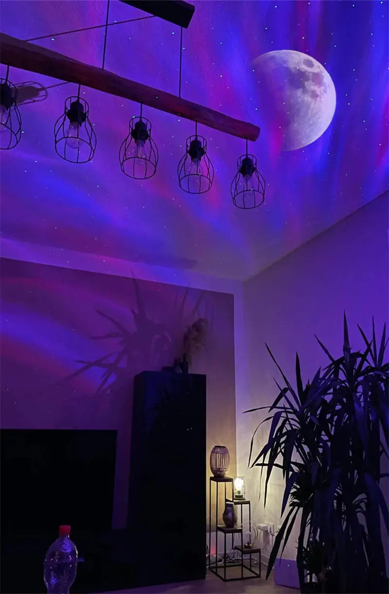 Aurora Borealis LED Projector with Stars and Moon Remote Control