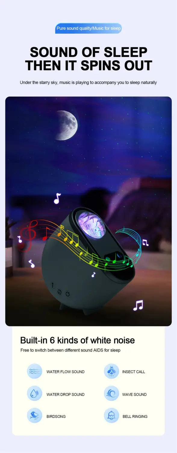 Aurora Borealis LED Projector with Stars and Moon Remote Control