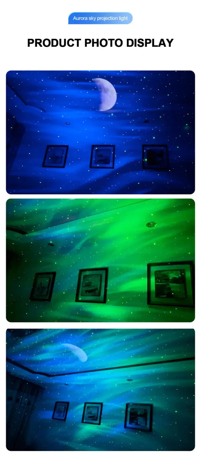 Aurora Borealis LED Projector with Stars and Moon Remote Control