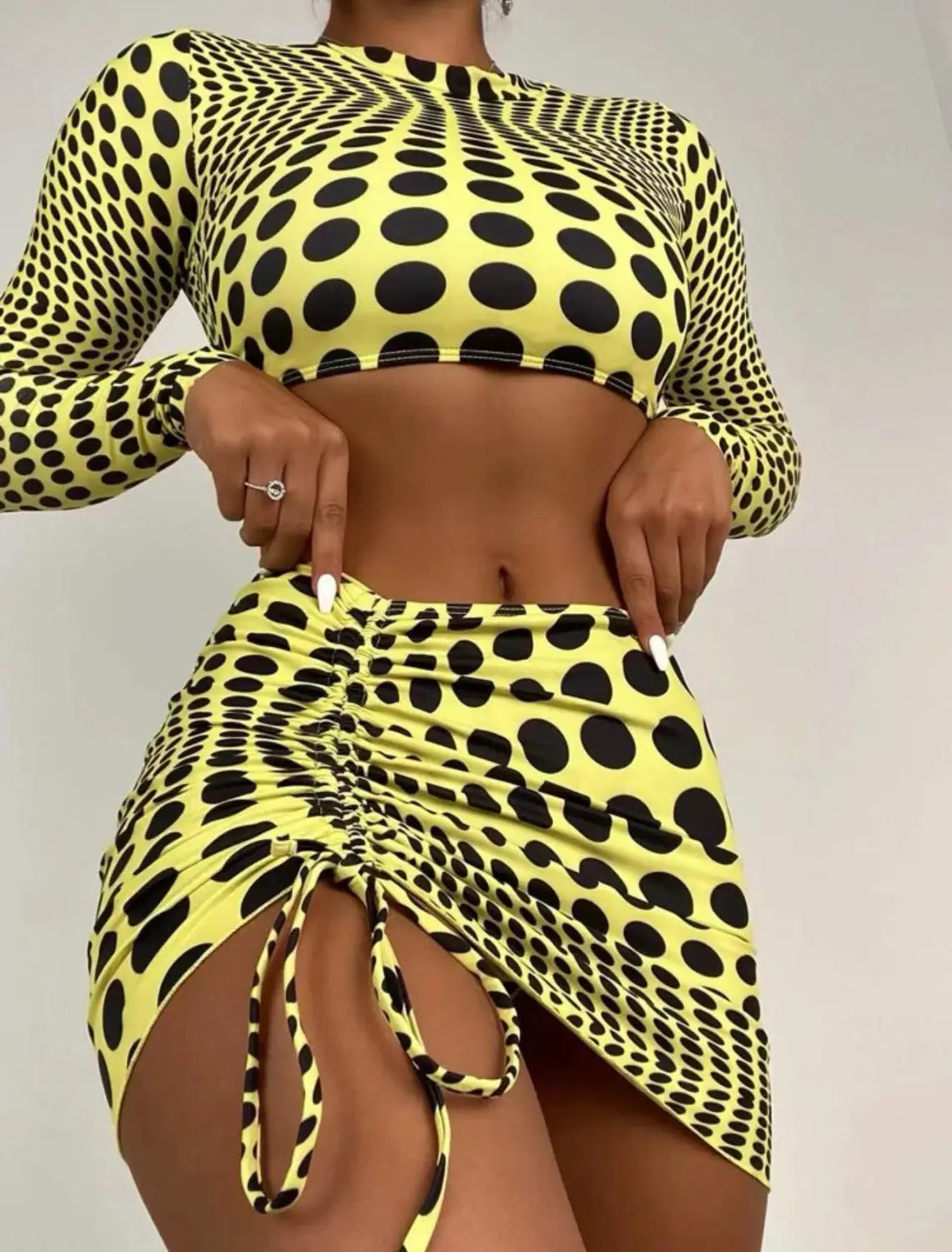 Women’s Polka Dot Swimsuit Three-piece Suit