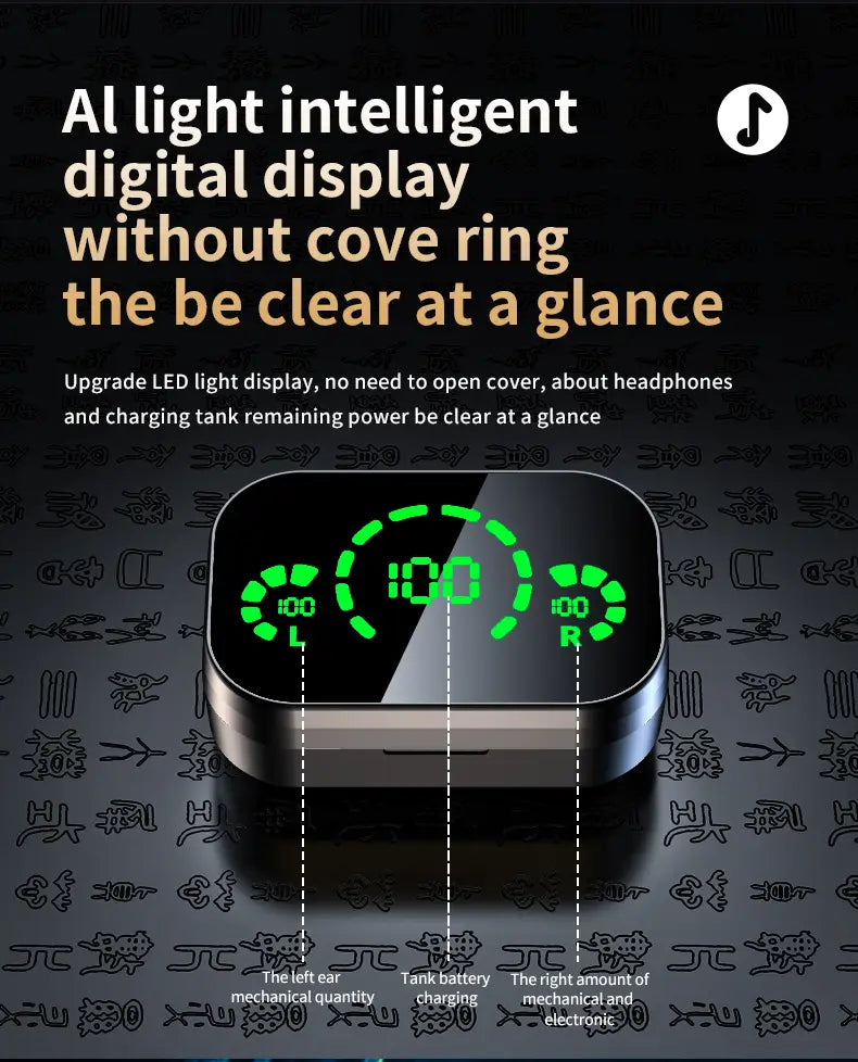 Wireless Earbuds with LED Power Display and Upgraded 5.3 Core Chip
