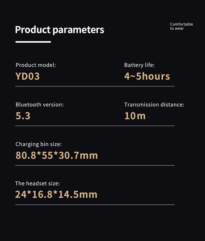 Wireless Earbuds with LED Power Display and Upgraded 5.3 Core Chip