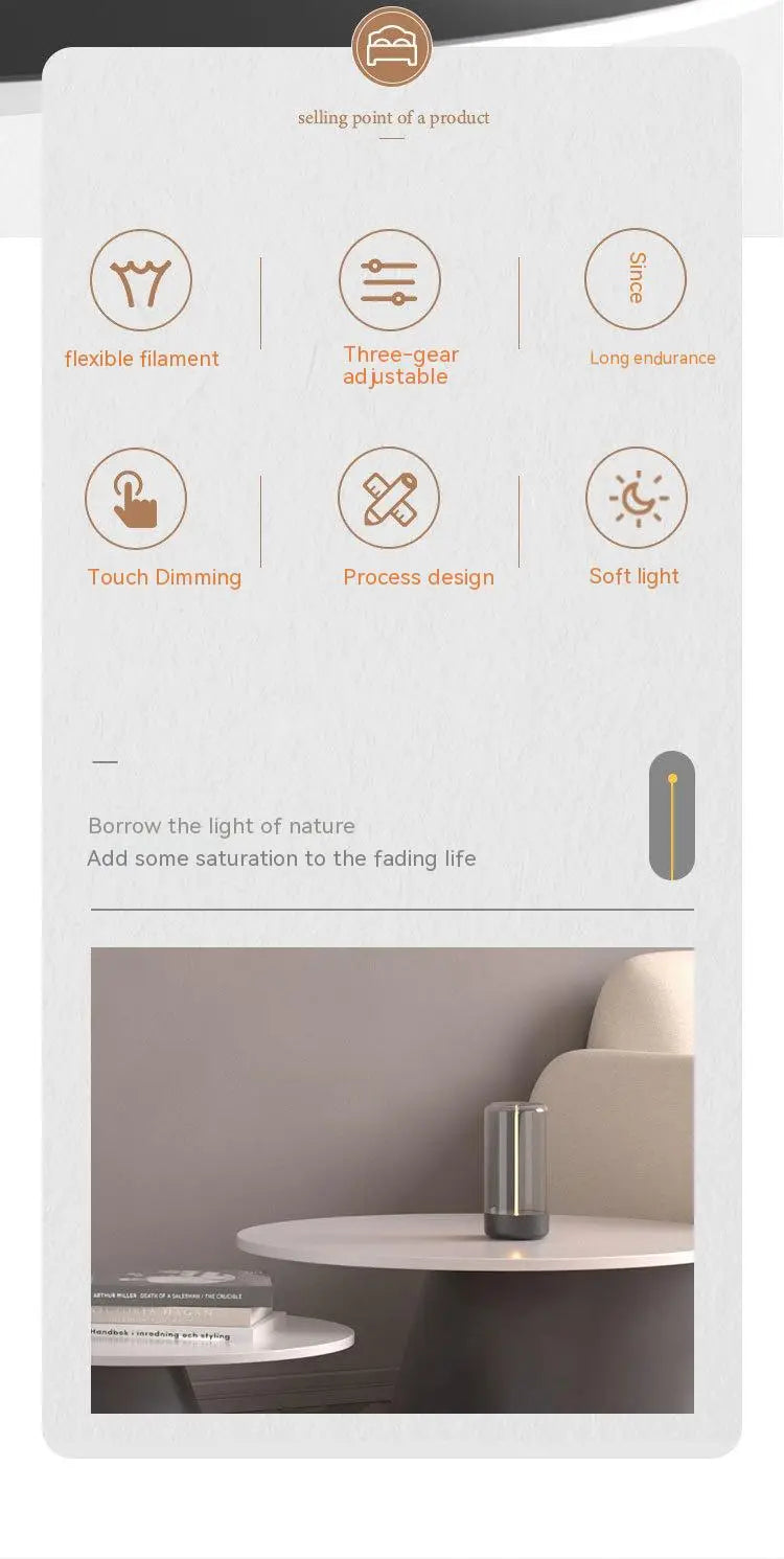 Adjustable Dual Mode Touch Control Night Light
