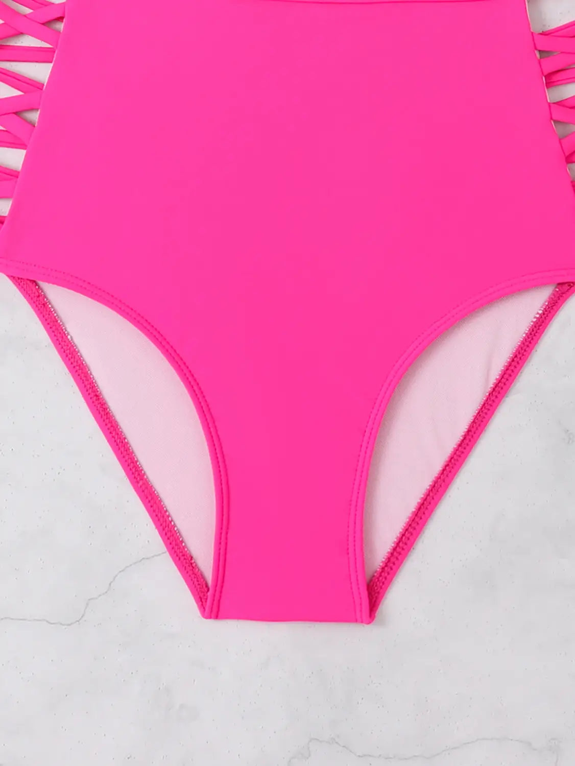Flounced Split Tube Top Bikini
