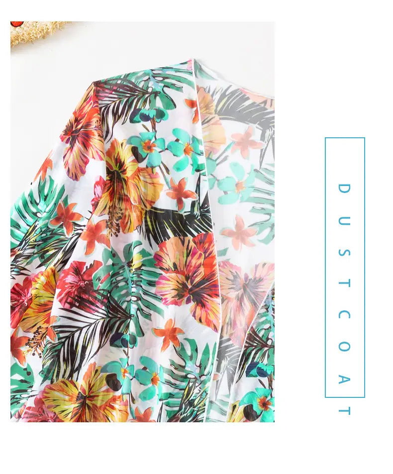 Women’s Long Blouse Split Bikini Plus Size Suit