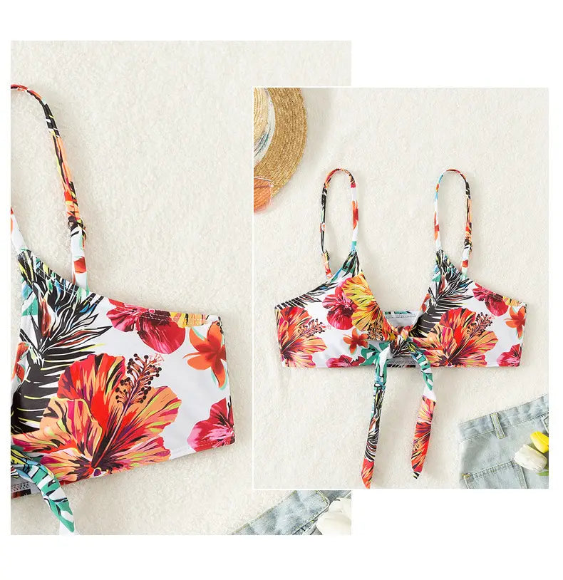 Women’s Long Blouse Split Bikini Plus Size Suit