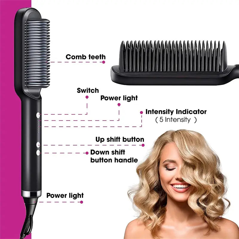 Anti Scald Hair Straightening Comb with Intelligent Temperature Control