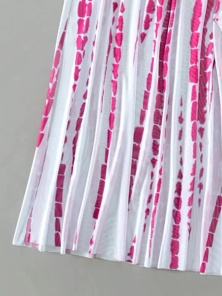 Split Bikini Swimsuit Cross Strap Sunscreen Gauze Skirt