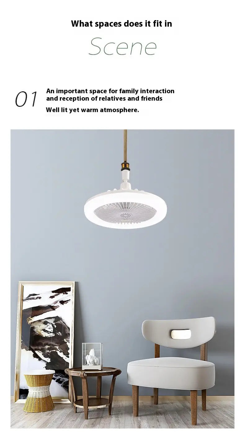 Modern White ABS Ceiling Fan with Light and Remote Control Options