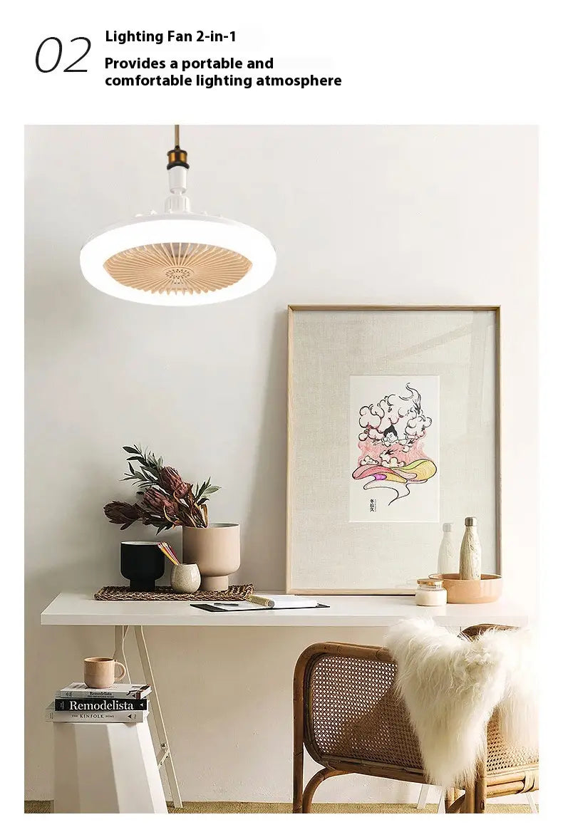Modern White ABS Ceiling Fan with Light and Remote Control Options
