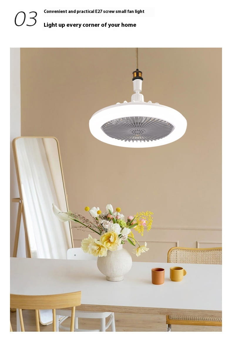 Modern White ABS Ceiling Fan with Light and Remote Control Options