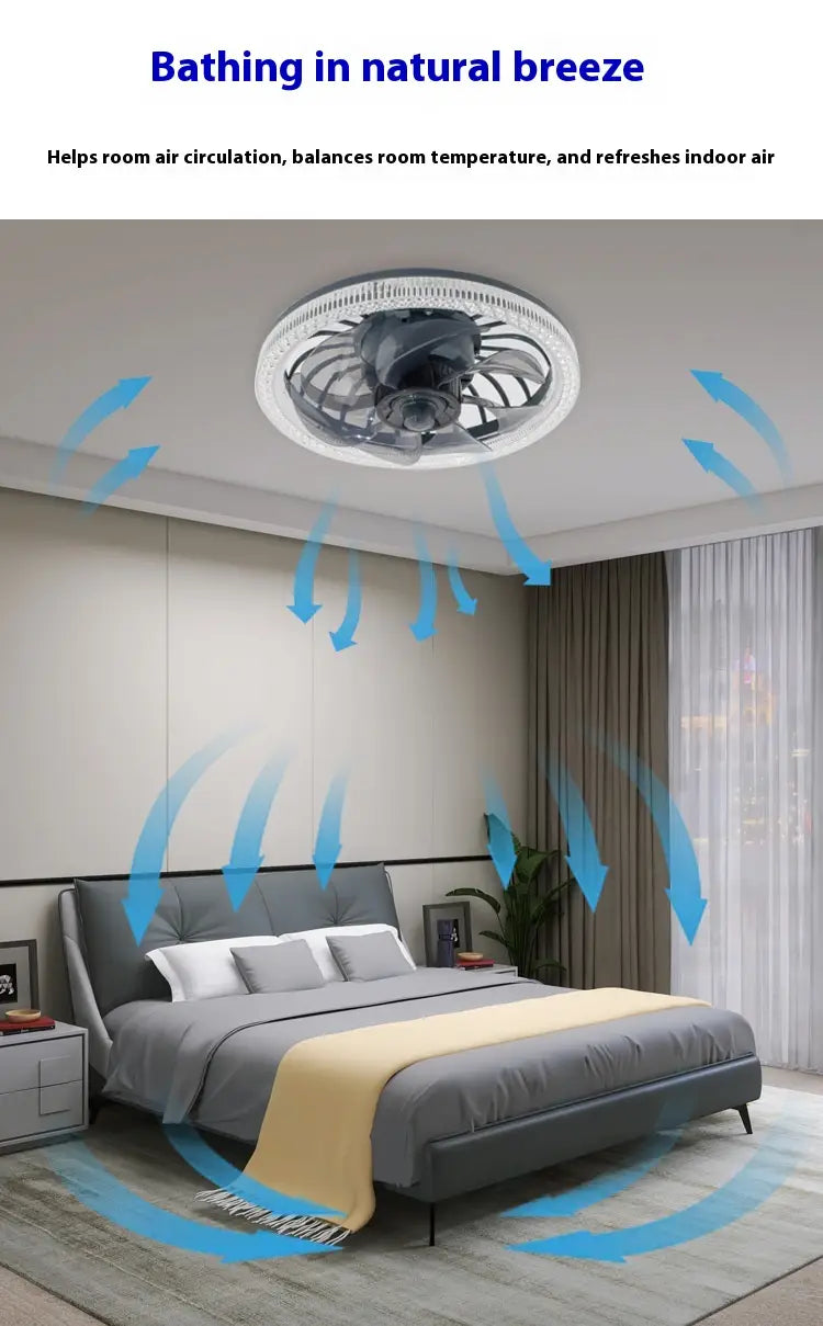 Modern Ceiling Fan Light with Remote Control for Living Room or Bedroom
