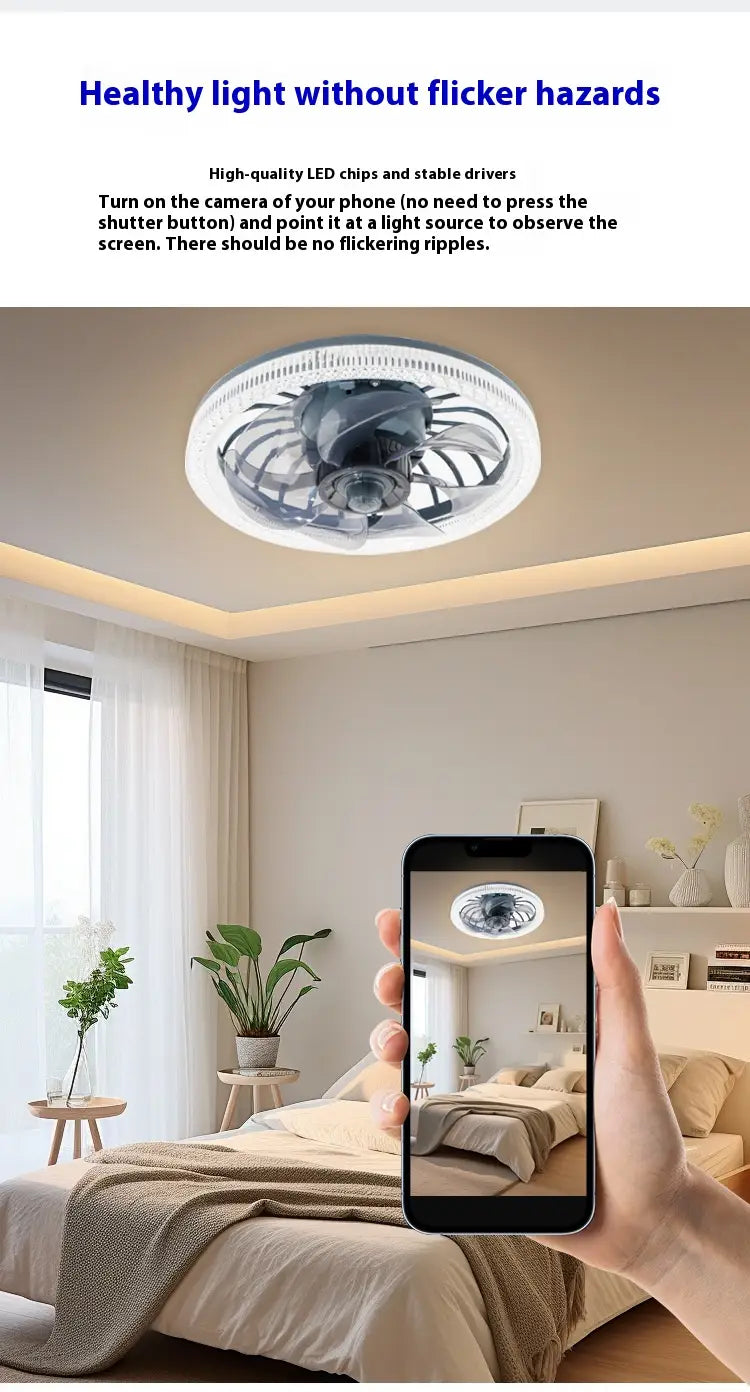 Modern Ceiling Fan Light with Remote Control for Living Room or Bedroom