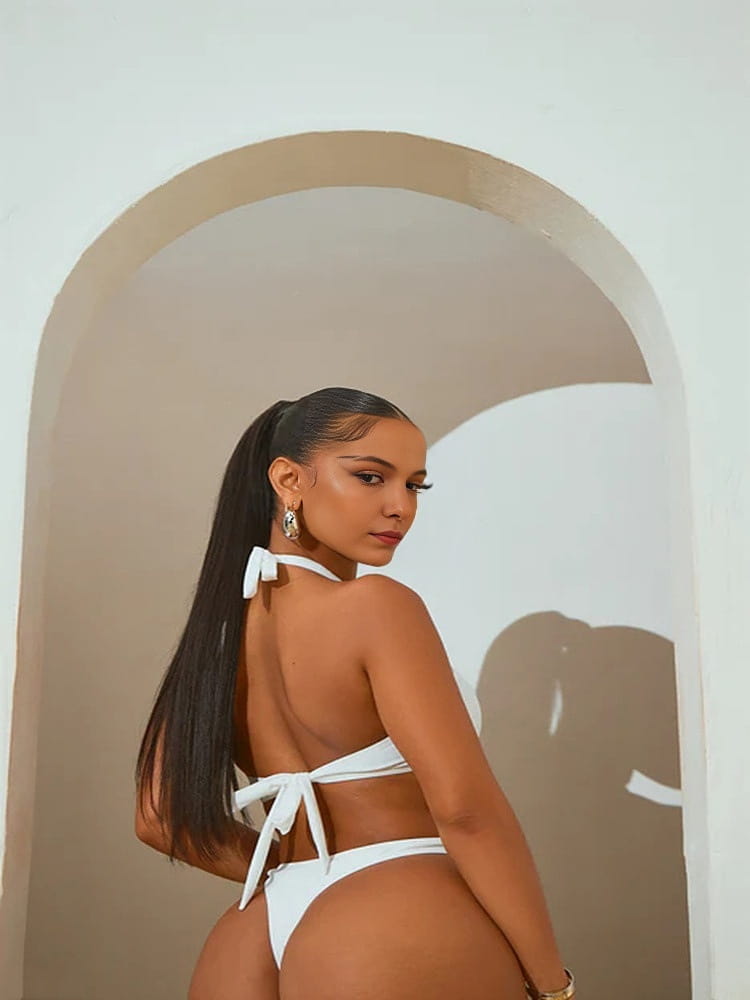 European And American Summer Sleeveless Lace-up Cutout Jumpsuit Women