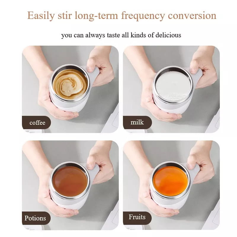 Automatic Self Stirring Coffee Mug with Leakproof Design